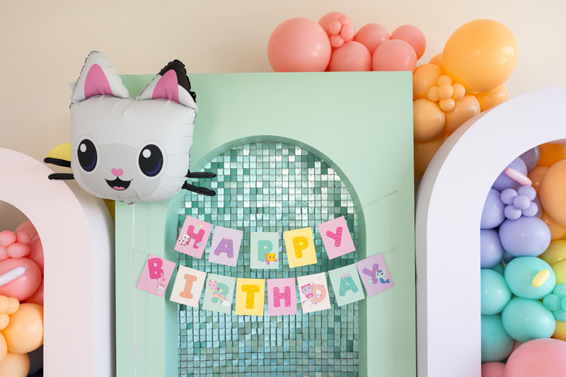 Katzenspielzeug, Ballon, Birthday, Dekoration, Mosaic