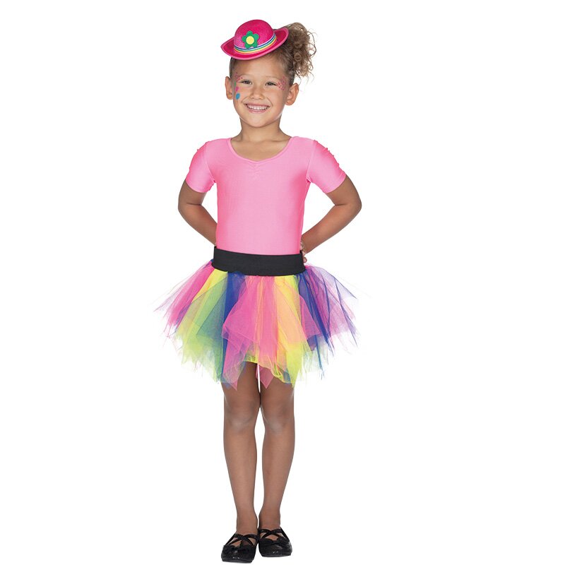 Tutu, Kostüm, rosa Oberteil, bunter Tutu, Headband