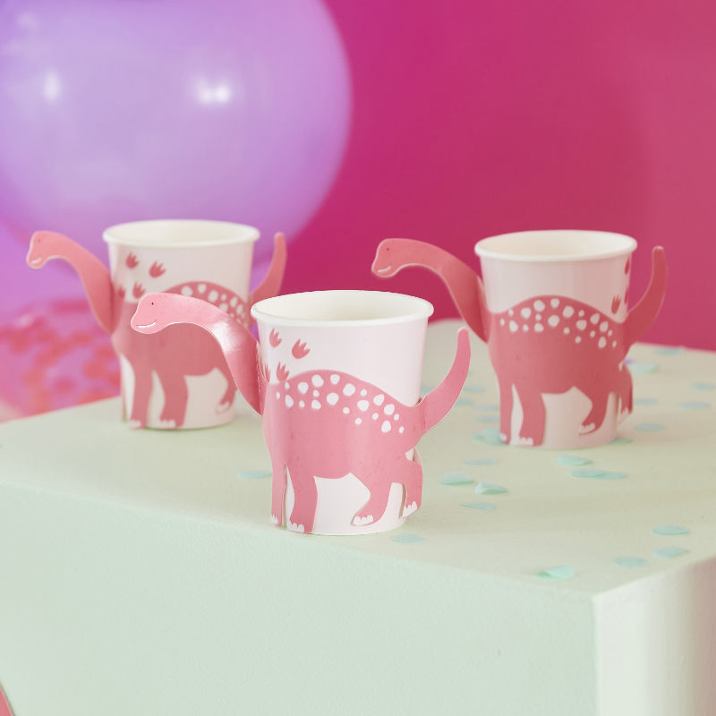 Kindergeburtstag-Partybecher_Dino_Maedchen_8_Stk_1