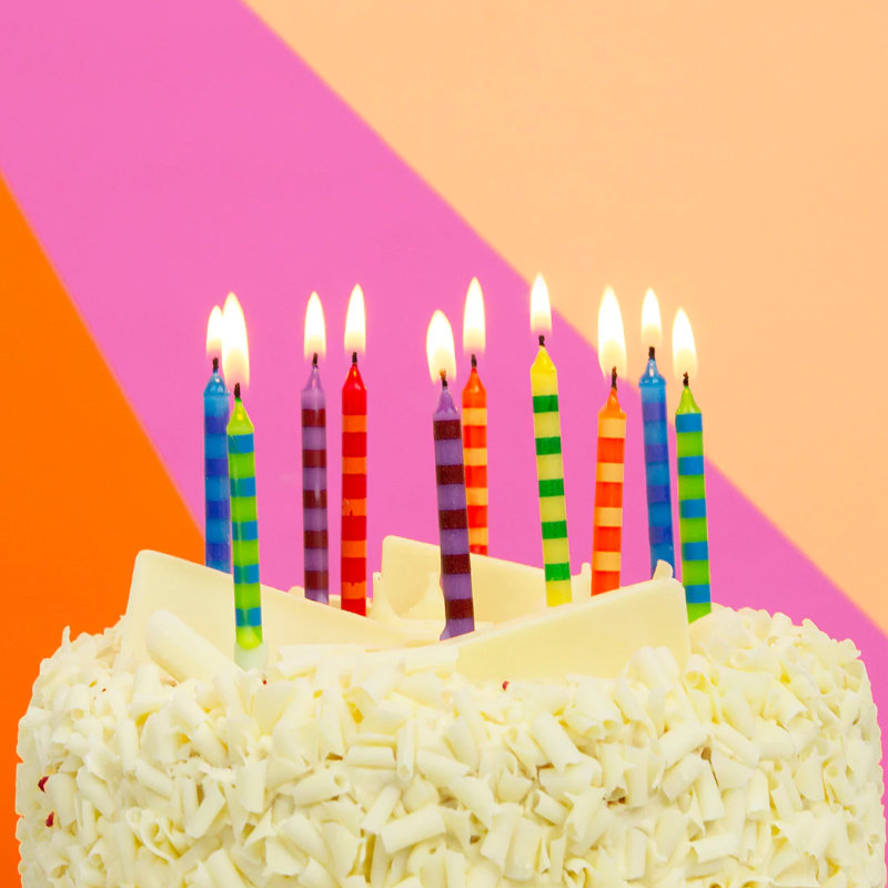 Kindergeburtstag-Geburtstagskerzen_farbig_gestreift_24_Stk_2
