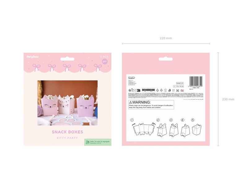 Snack Boxes, Kitty Party, Pink, Cute Packaging, DIY Centerpiece
