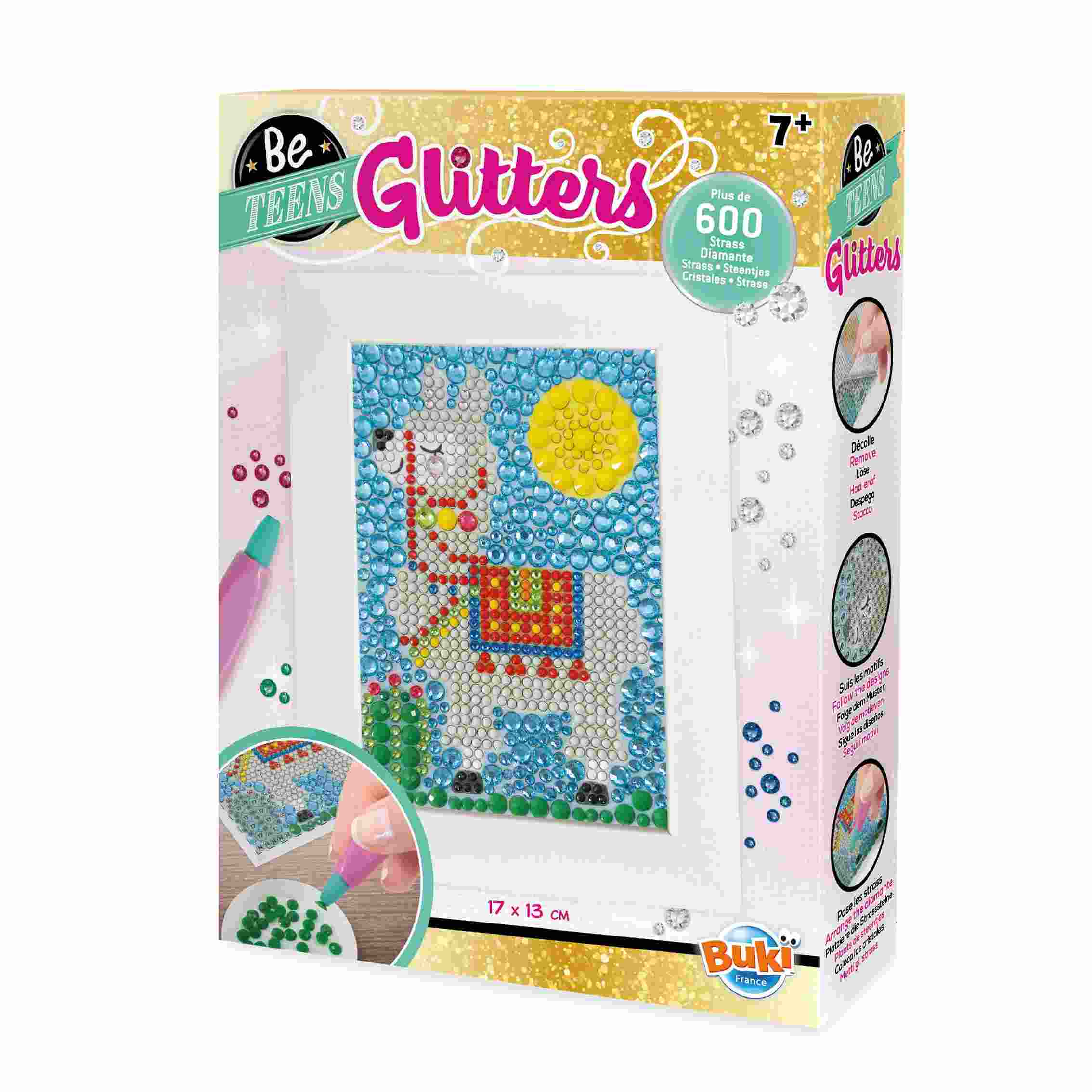 Glitzer Stein Set Lama