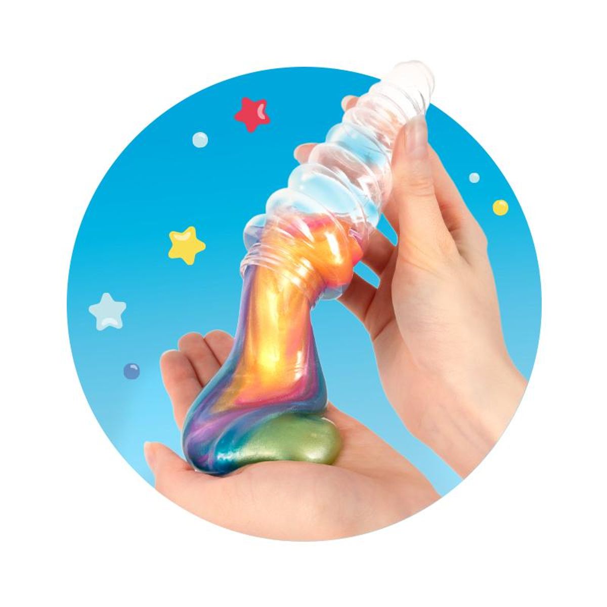 Schleim, Schleimspielzeug, Dehnbar, Regenbogen, Knetmasse