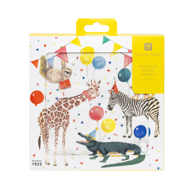Kindergeburtstag-Servietten-Zoo-Party-1