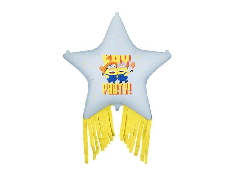 Stern-Luftballon, Minions, Party-Deko, Gelb, Klebefransen