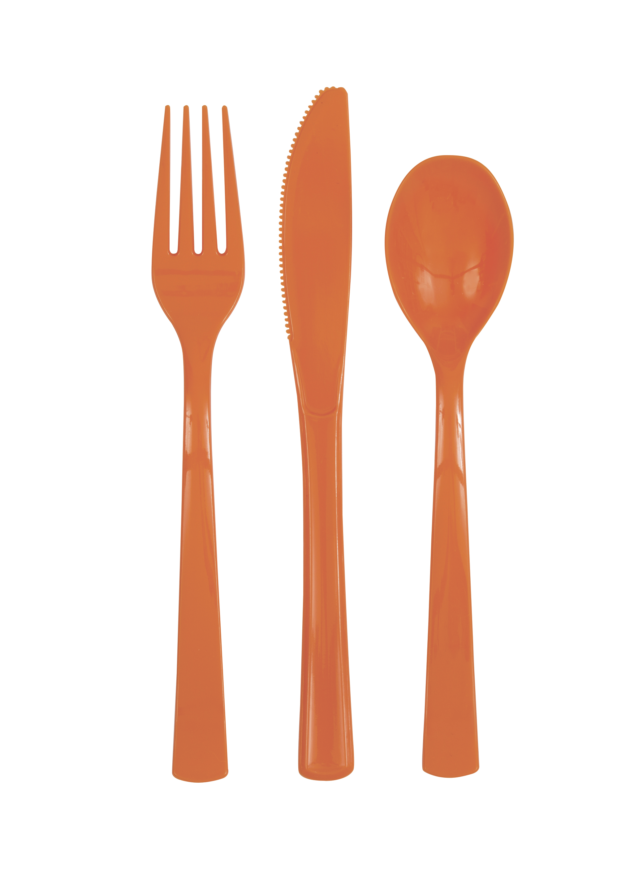Gabel, Messer, Löffel, Besteckset, Orange