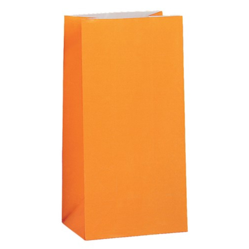 Sacs de fête orange, 12 pcs.