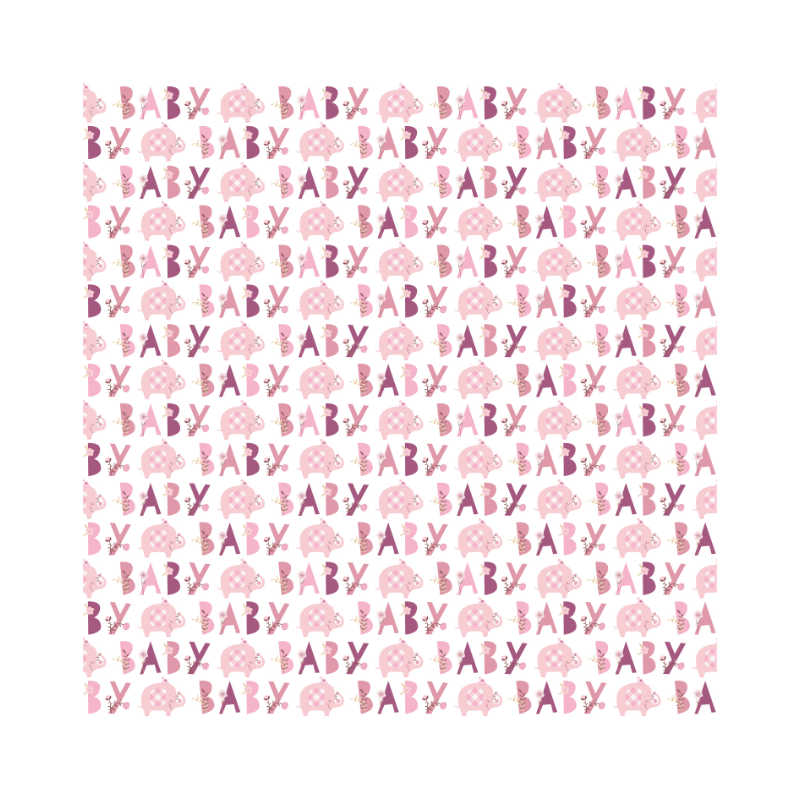 Geschenkpapier Babyfant rosa