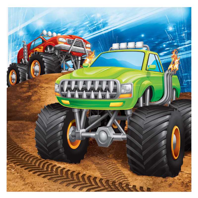 Kindergeburtstag-Servietten_Monster_Truck_16_Stk