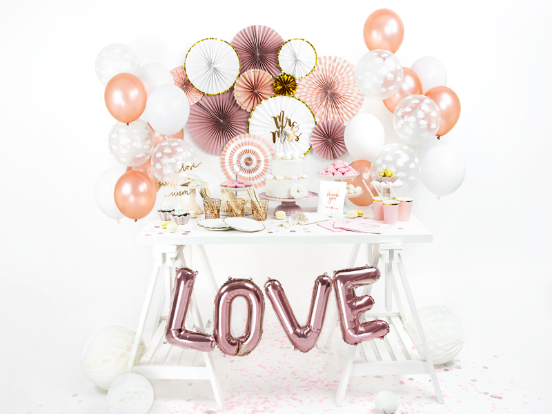 tischdekoration, ballonarrangement, hochzeitstag, geburtstagsfeier, liebe