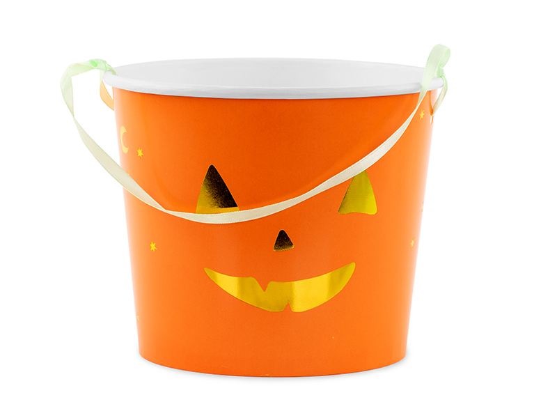 Eimer, Halloween, Kürbis, Kugelbecher, orange