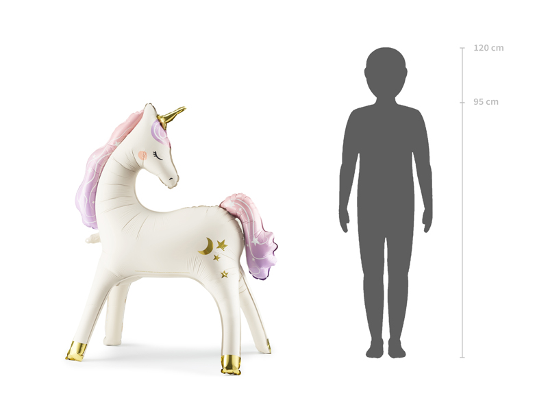 Einhorn, Ballonfigur, Matte, Pastell, Sterne