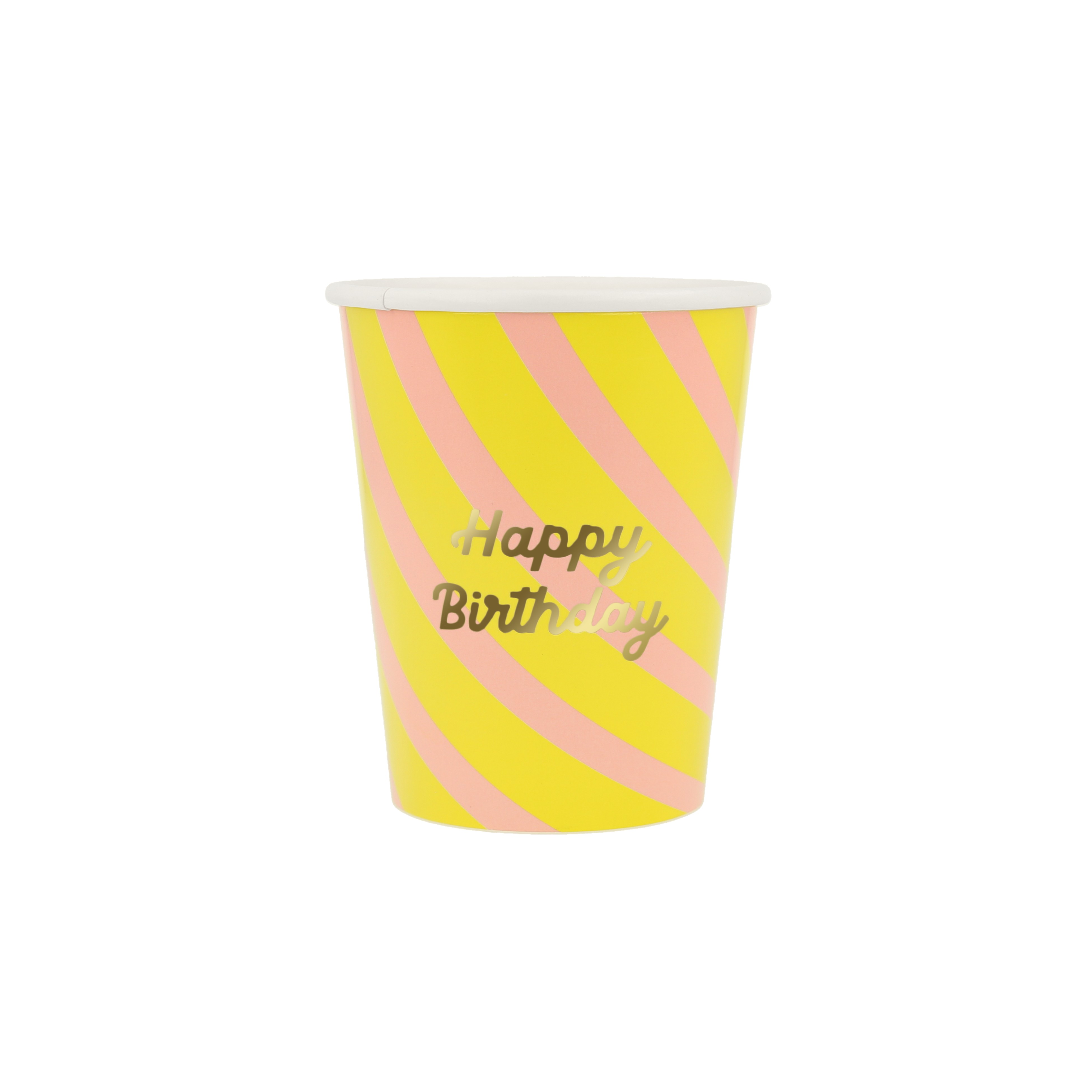 Becher, Tumbler, Geburtstag, Pastell, Streifen