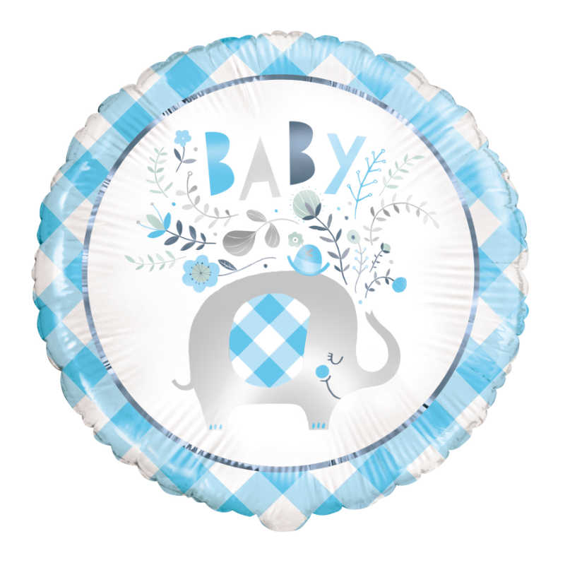 Folienballon Babyfant blau