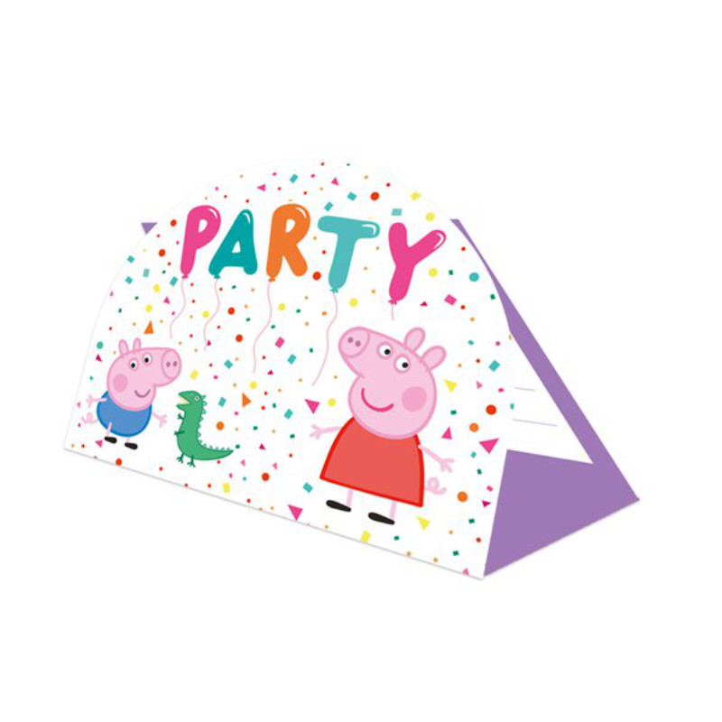 Einladungskarten Peppa Pig, 8 Stk.