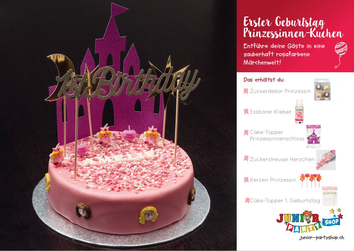 Anleitung Kuchen 1. Geburtstag Prinzessin