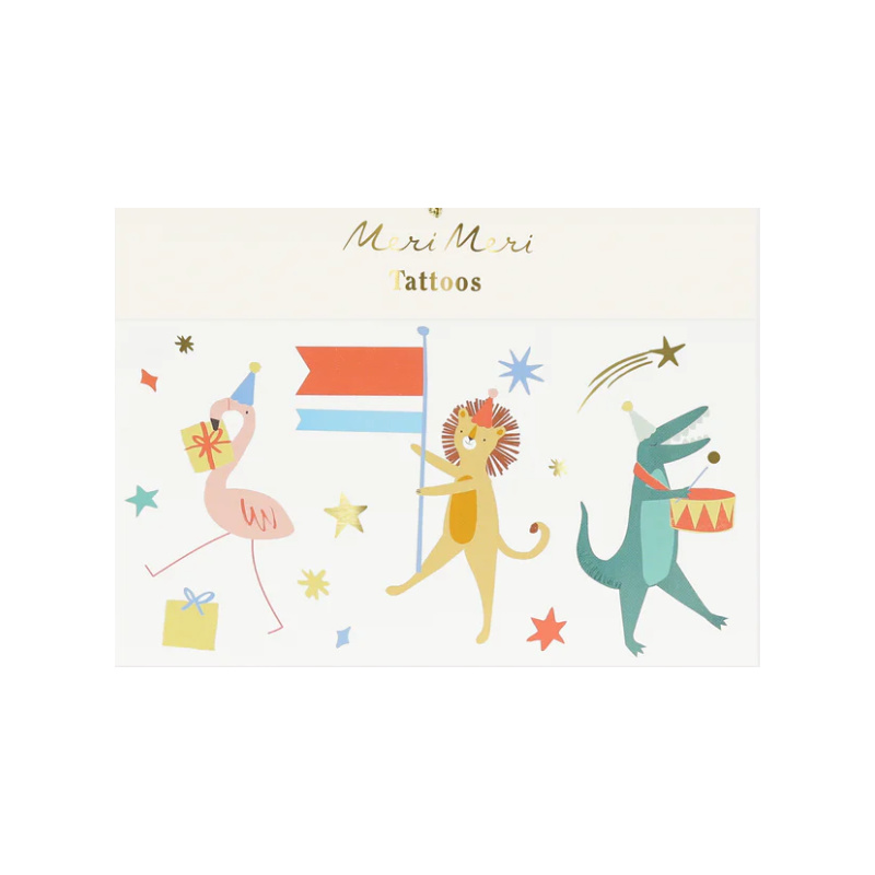 Kindergeburtstag-Tattoos-Meri-Meri-Zirkus-Tiere