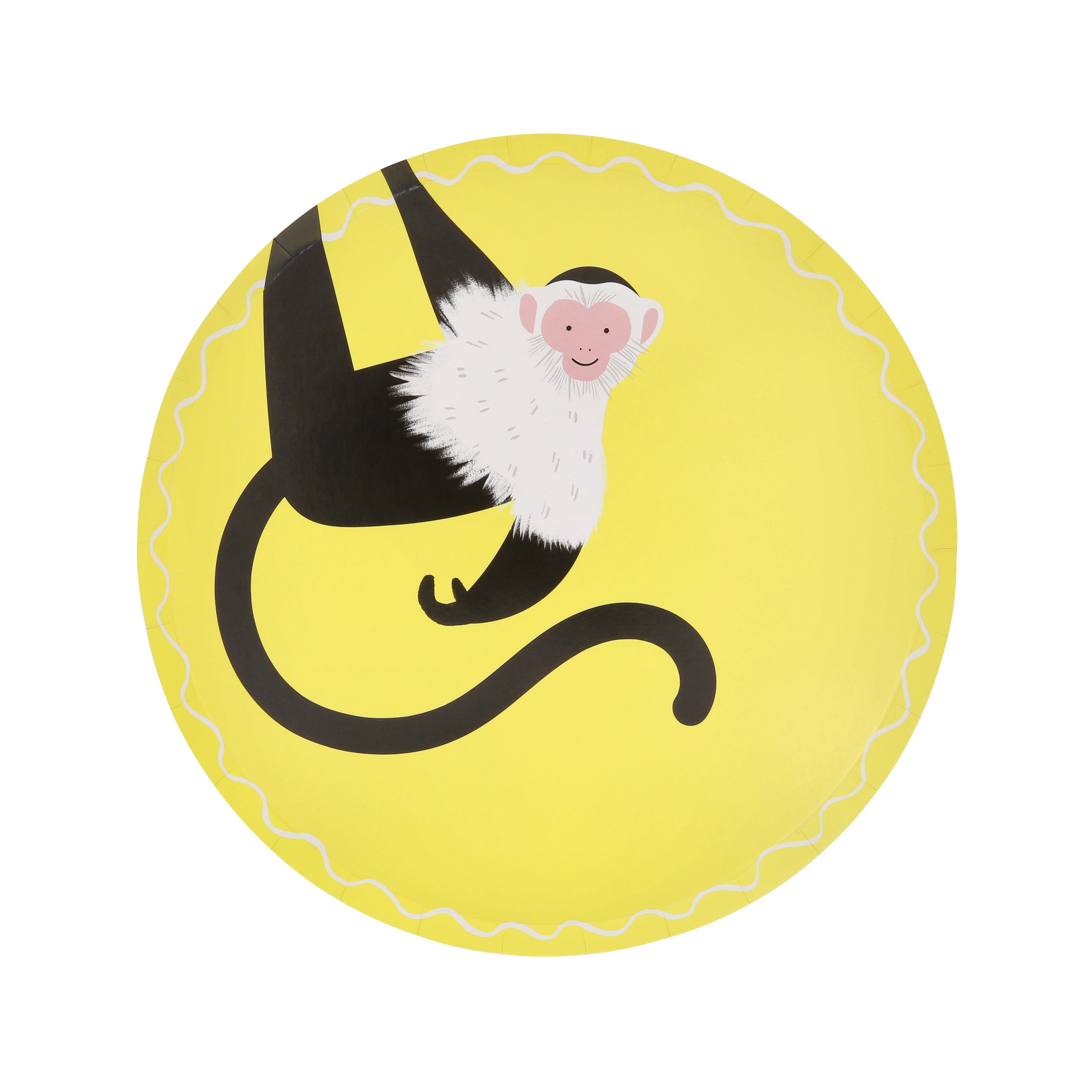 affe, gelb, rund, ball, illustration