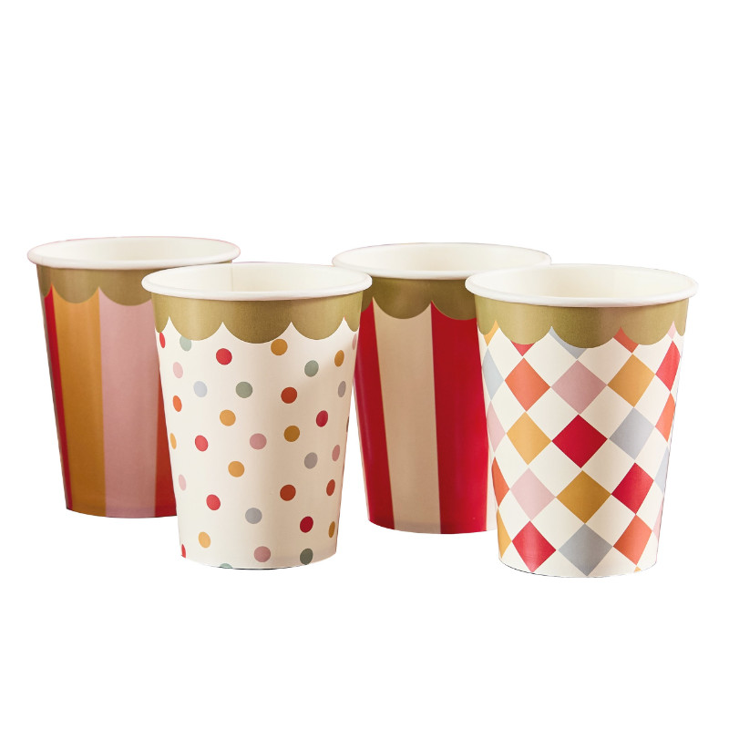 Gobelets de fête Drôle de cirque, 8 pcs.