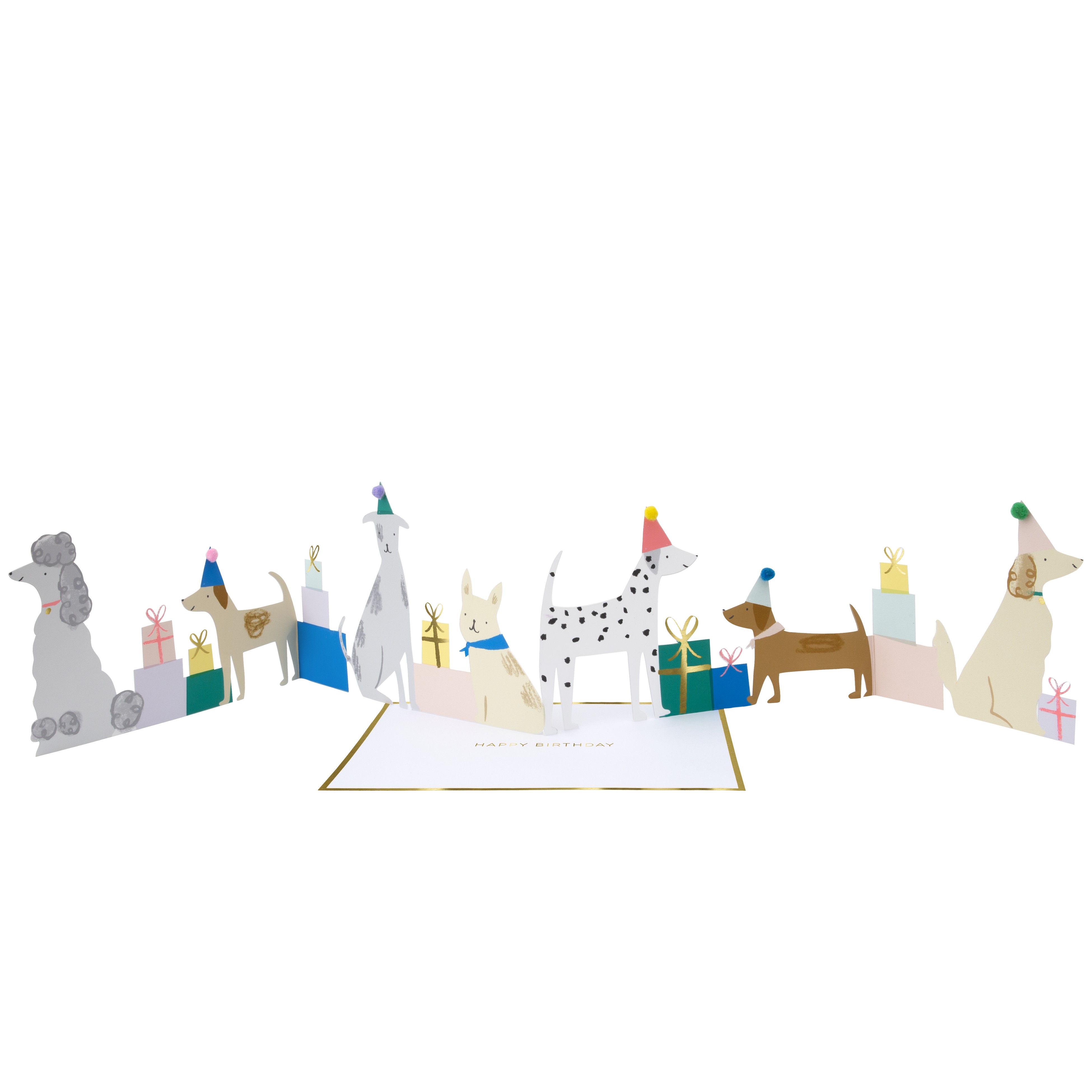 Hund, Weihnachten, Geschenke, Kartenlayout, Punkte