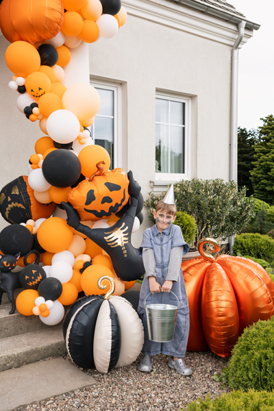 Halloween, Ballon, Kürbis, Kostüm, Kind