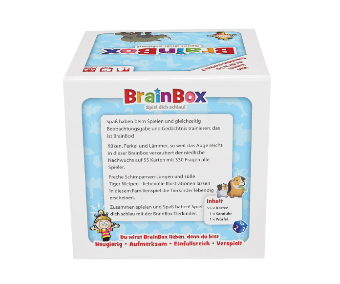 Spielebox, BrainBox, Tierbildung, Kartenspiel, Kinderspiel