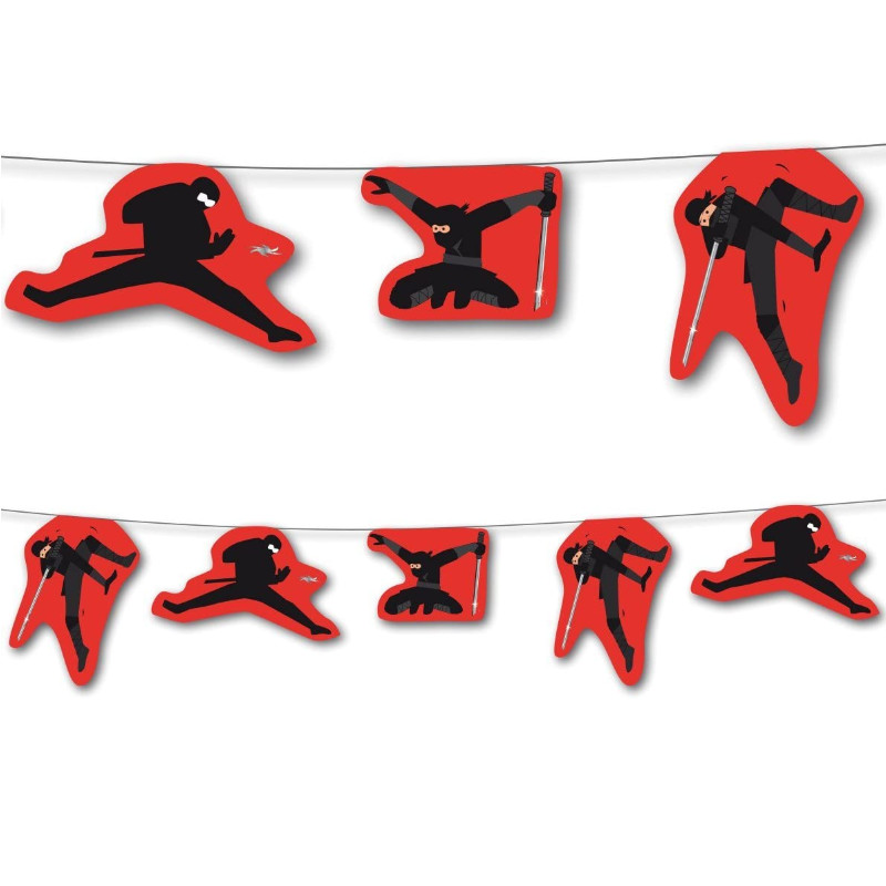 Kindergeburtstag-Wimpelkette_Ninja_Party