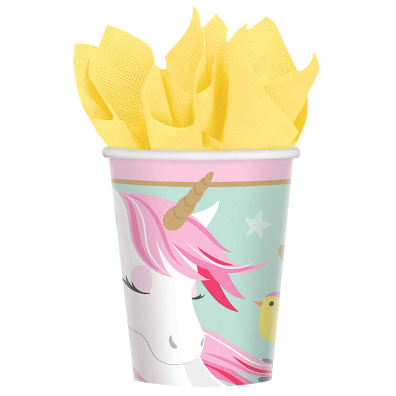 Kindergeburtstag-Partybecher_Einhorn_Traumwelt_8_Stk