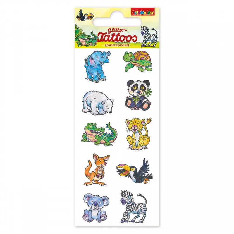 Kindergeburtstag-Glitzer_Tattoos_Zootiere