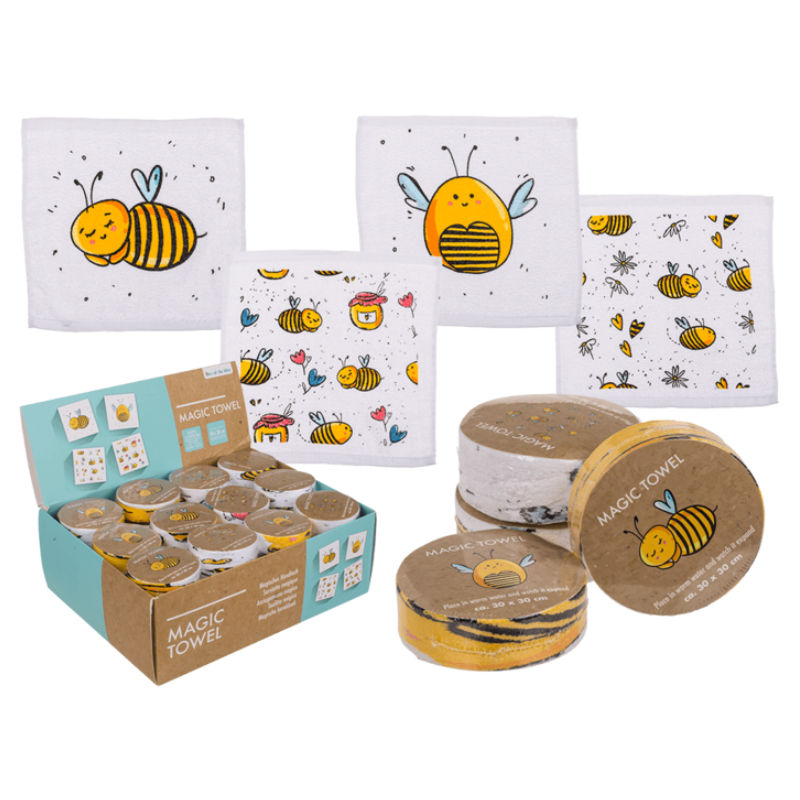 Zauberhandtuch Biene, 1 Stk. assortiert
