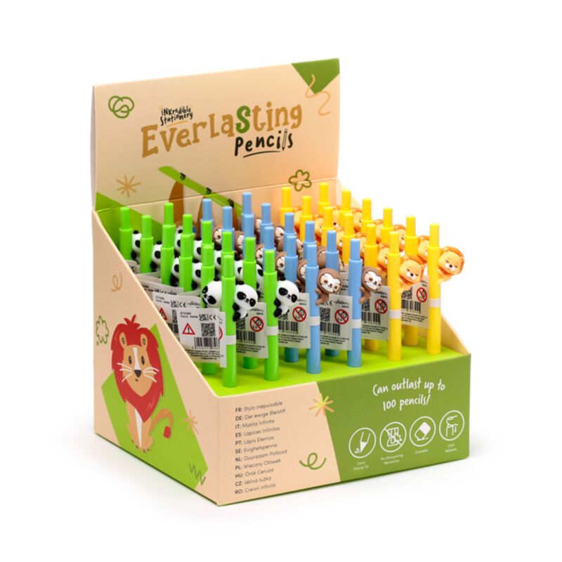 Buntstifte, Buntstift, Tiermotive, Mehrfarbig, Display