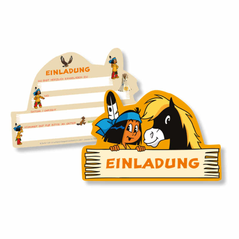 Einladungskarten Yakari,  6 Stk.