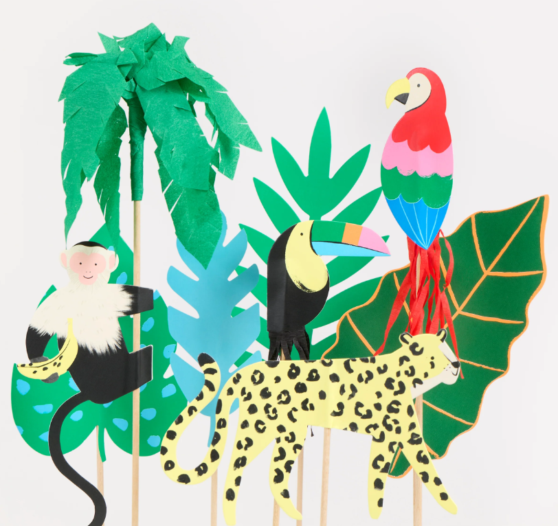 Papiertier, Dschungel, Tiermotive, Schilf, Papierdeko
