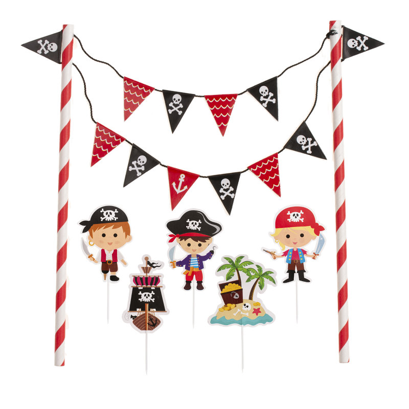 Cake Topper Kleine Piraten, 6 Stk.