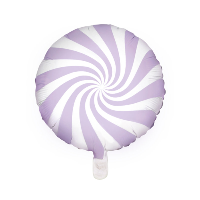 Folienballon rund Lila & Weiss