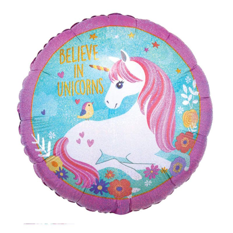 Folienballon Believe in Unicorns