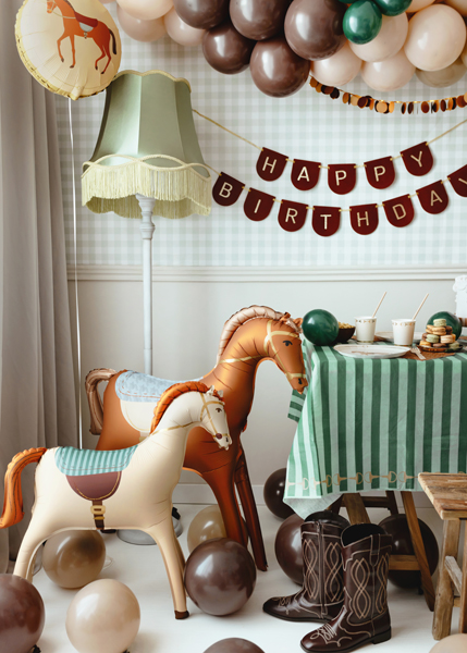 Pferde-Poster, Luftballons, Geburtstagsdekoration, Kinderparty, Sitzgarnitur
