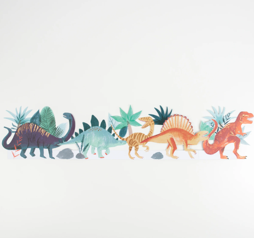 Dinosaurier, Wanddeko, Papiercollage, Kinderzimmer, Tierwelt