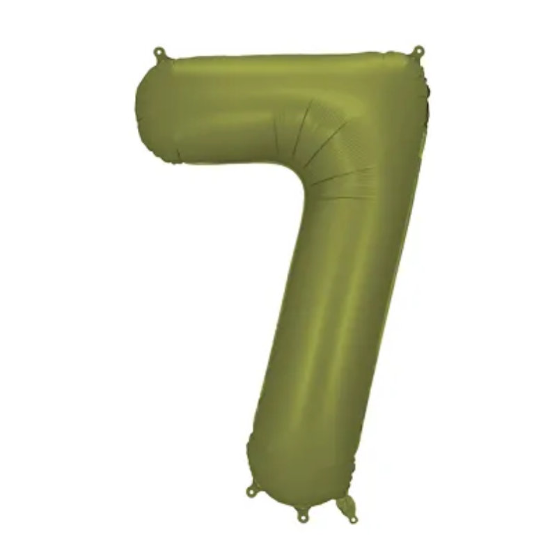 Ballons aluminium 7 vert olive, 1 pcs.