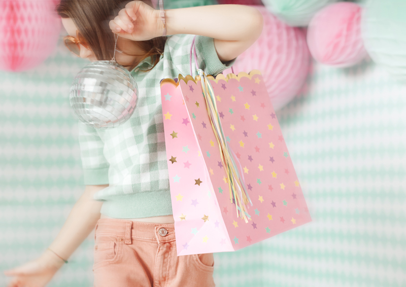 Puppe, Paket, Geschenkbeutel, Dekoration, Star Muster