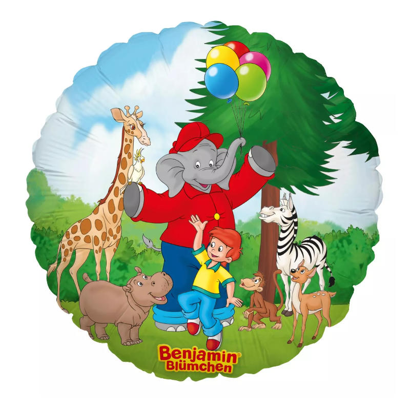 Ballon rond en plastique Benjamin l'éléphant