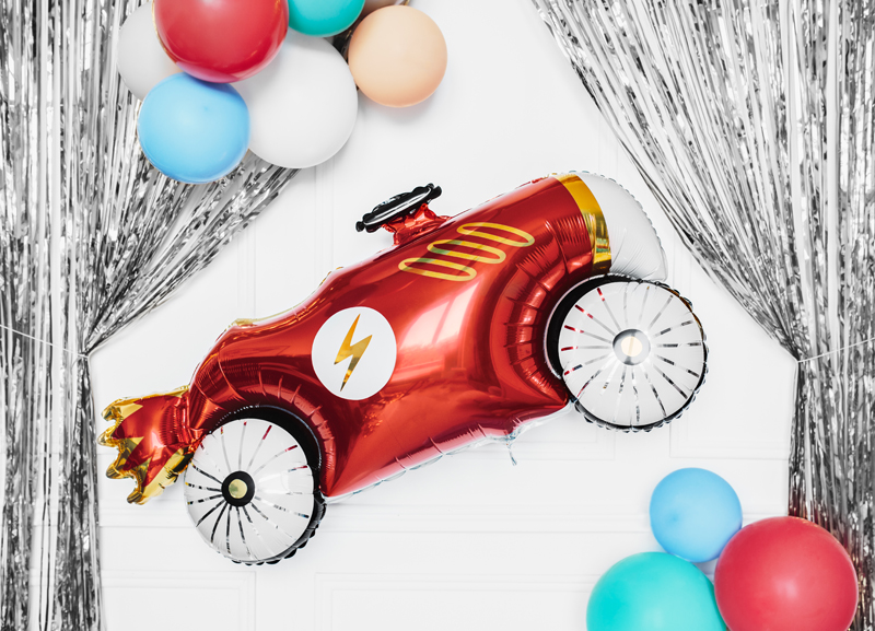Luftballon, Autoreifen-Form, Feuerwehr-Design, Party-Deko, Ballon