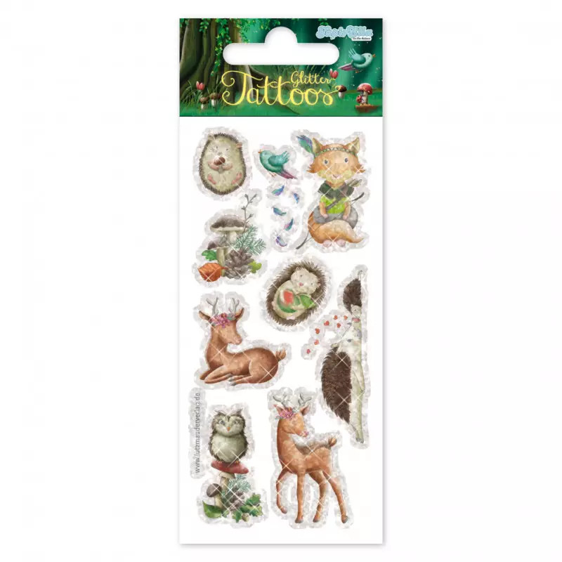 Kindergeburtstag-Glitzer_Tattoos_Waldtiere