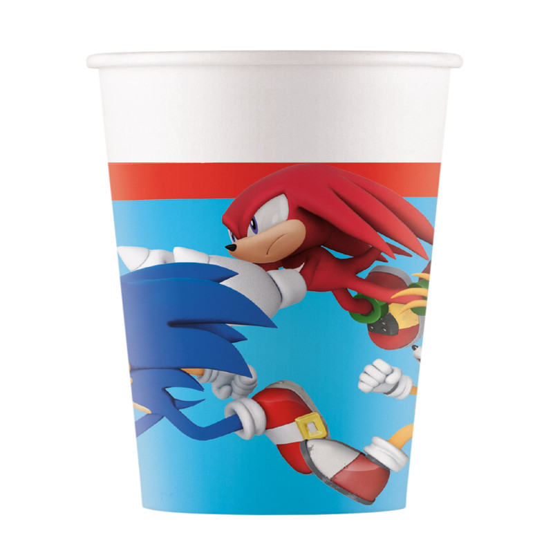 Gobelets de fête Sonic, 8 pcs.