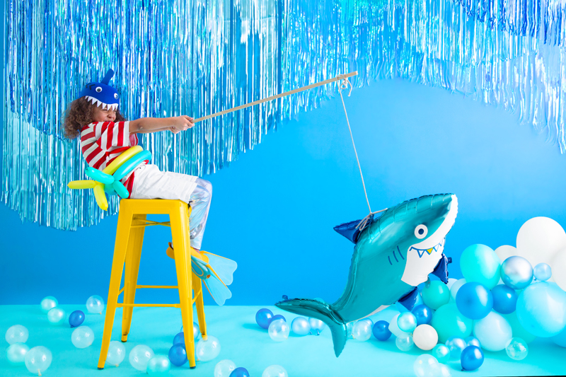 Plüschtier, Shark Spielzeug, Ballons, Junge Figur, Pool Party Dekoration