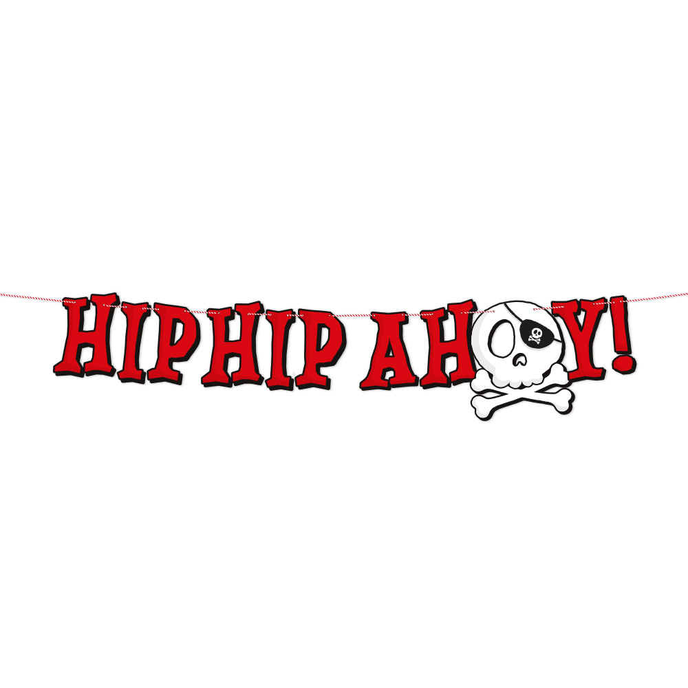 Banner, Pirate, Schädel, Kreuzknochen, Rote Buchstaben