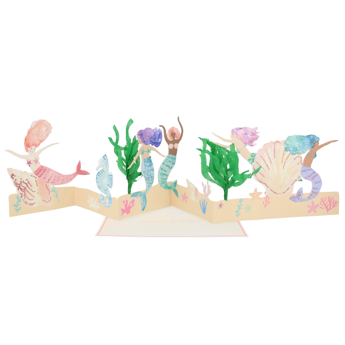 Unterwasserwelt, Mermaid, Pop-up-Karte, Meeresbewohner, Schwimmende Meerjungfrauen