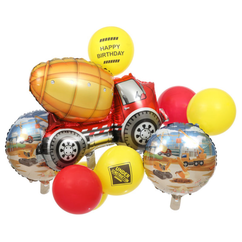 Kindergeburtstag-Folienballon-Baustelle