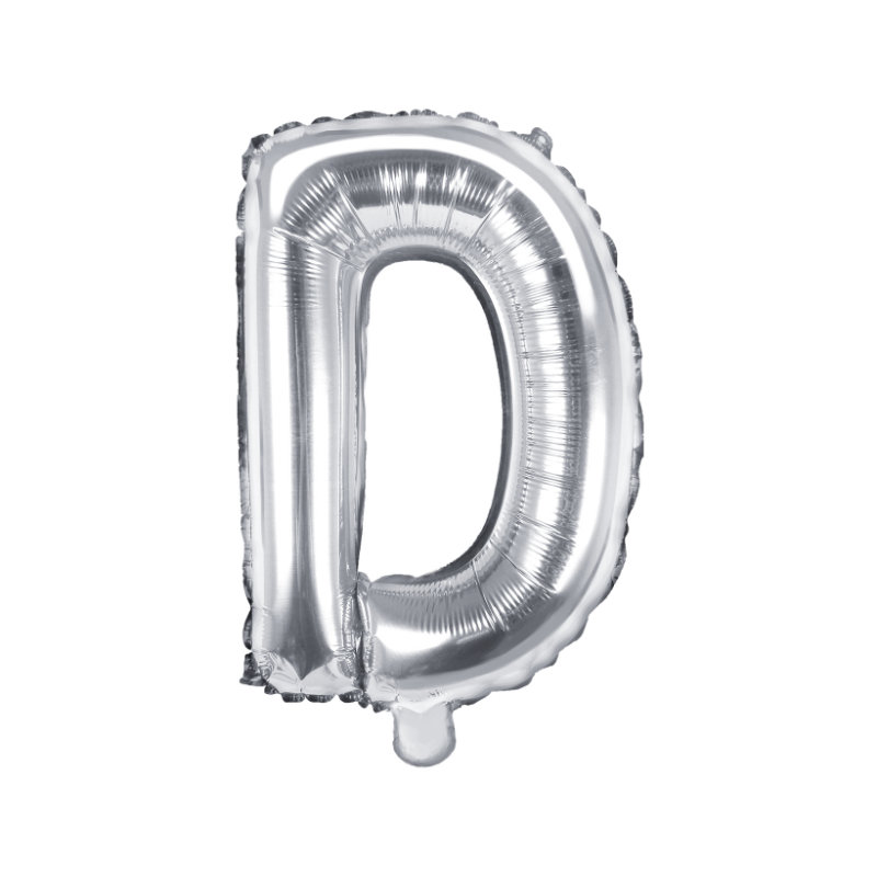 "Folienballon Buchstabe ""D"" silber, 1 Stk."