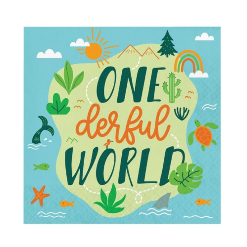 Kindergeburtstag-Servietten-Abenteuer-Onederful-World-1